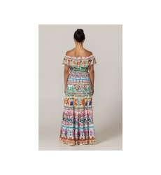 Yalla Long Dress - 100% Cotton Voile with Lace - Miss June Paris - 4