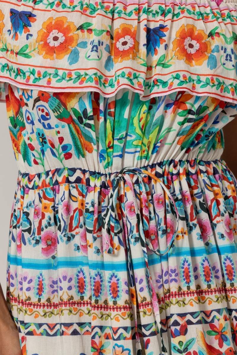 Vestido Longo Yalla - 100% Voile de Algodão com Renda - Miss June Paris - 5