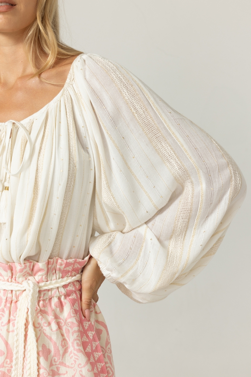Blusa Azura - Viscose e Poliéster Metálico - Miss June Paris - 5