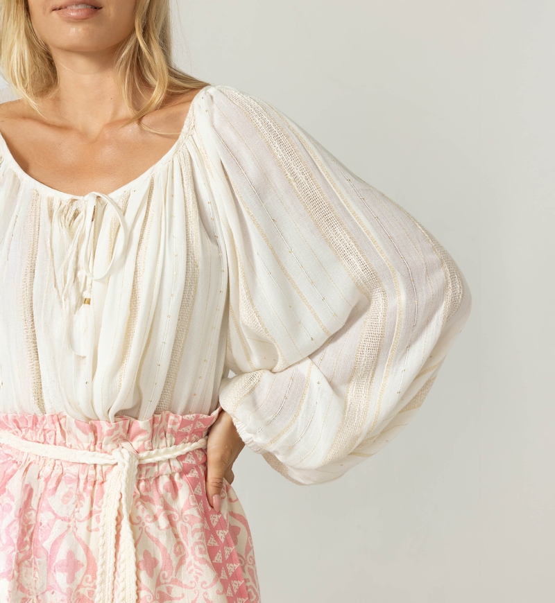 Blusa Azura - Viscose e Poliéster Metálico - Miss June Paris - 5