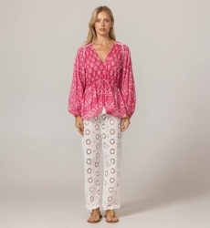 Blusa Bonia - 100% Voile de Algodão com Renda - Miss June Paris - 3