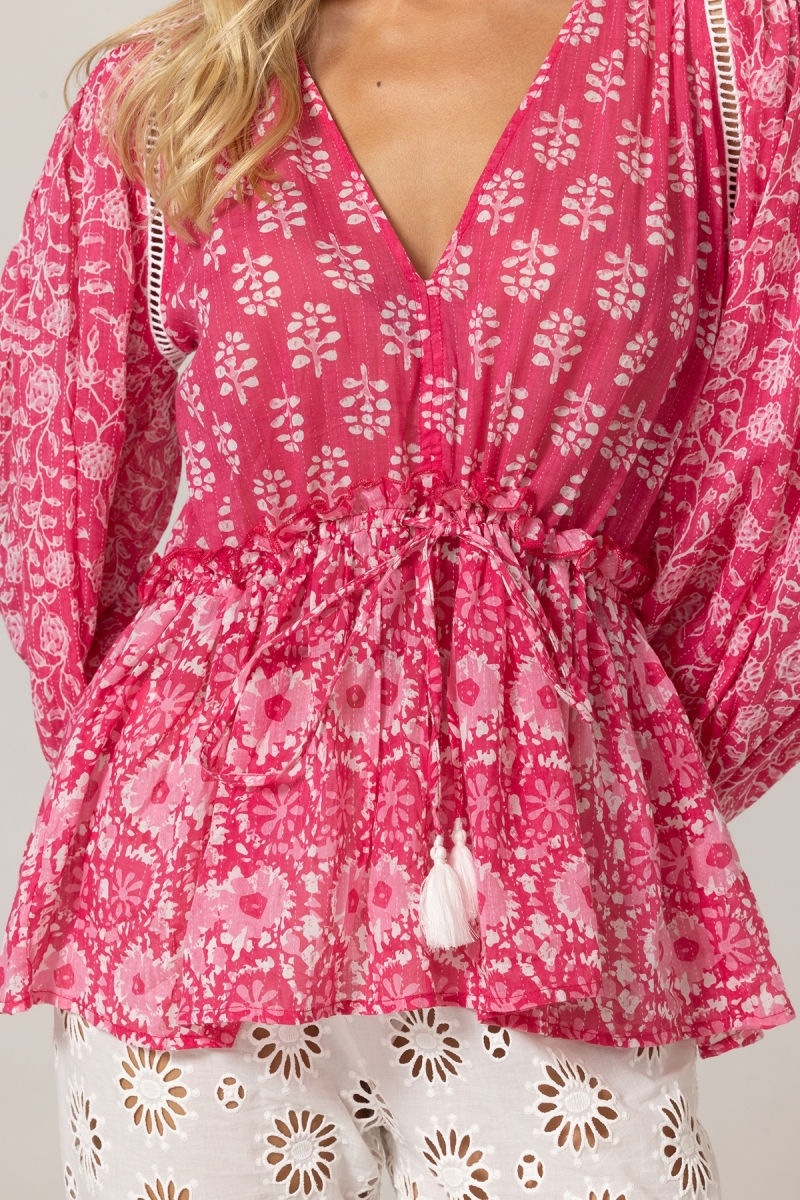 Blusa Bonia - 100% Voile de Algodão com Renda - Miss June Paris - 5
