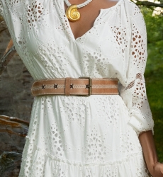 Cinto de couro castanho Greta – Miss June Paris – 8