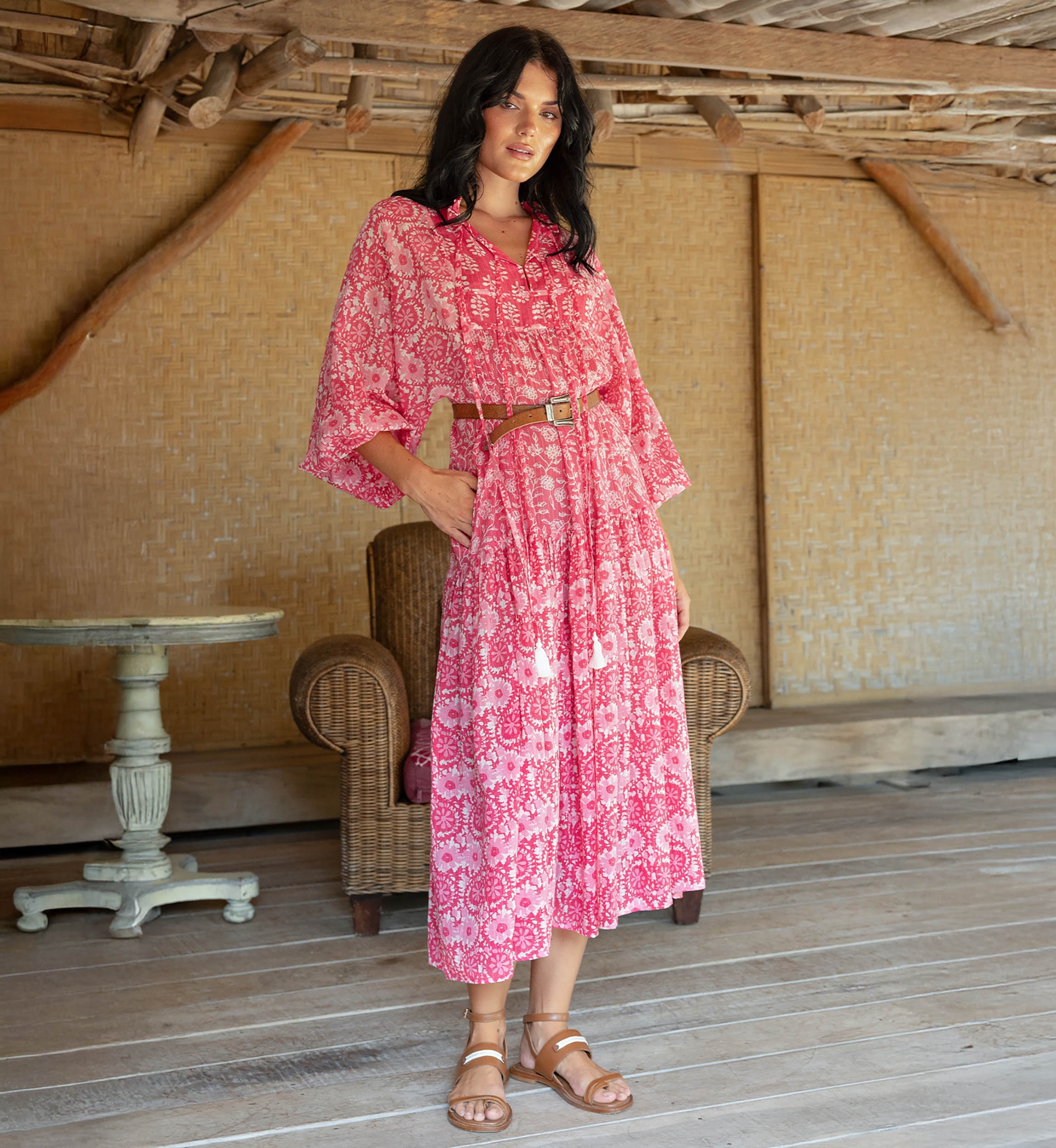 Vestido Longo Felicity - 100% Voile de Algodão com Renda - Miss June Paris - 2