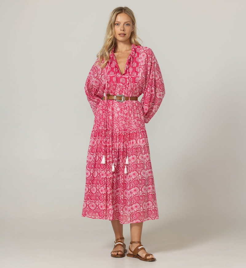 Vestido Longo Felicity - 100% Voile de Algodão com Renda - Miss June Paris - 3