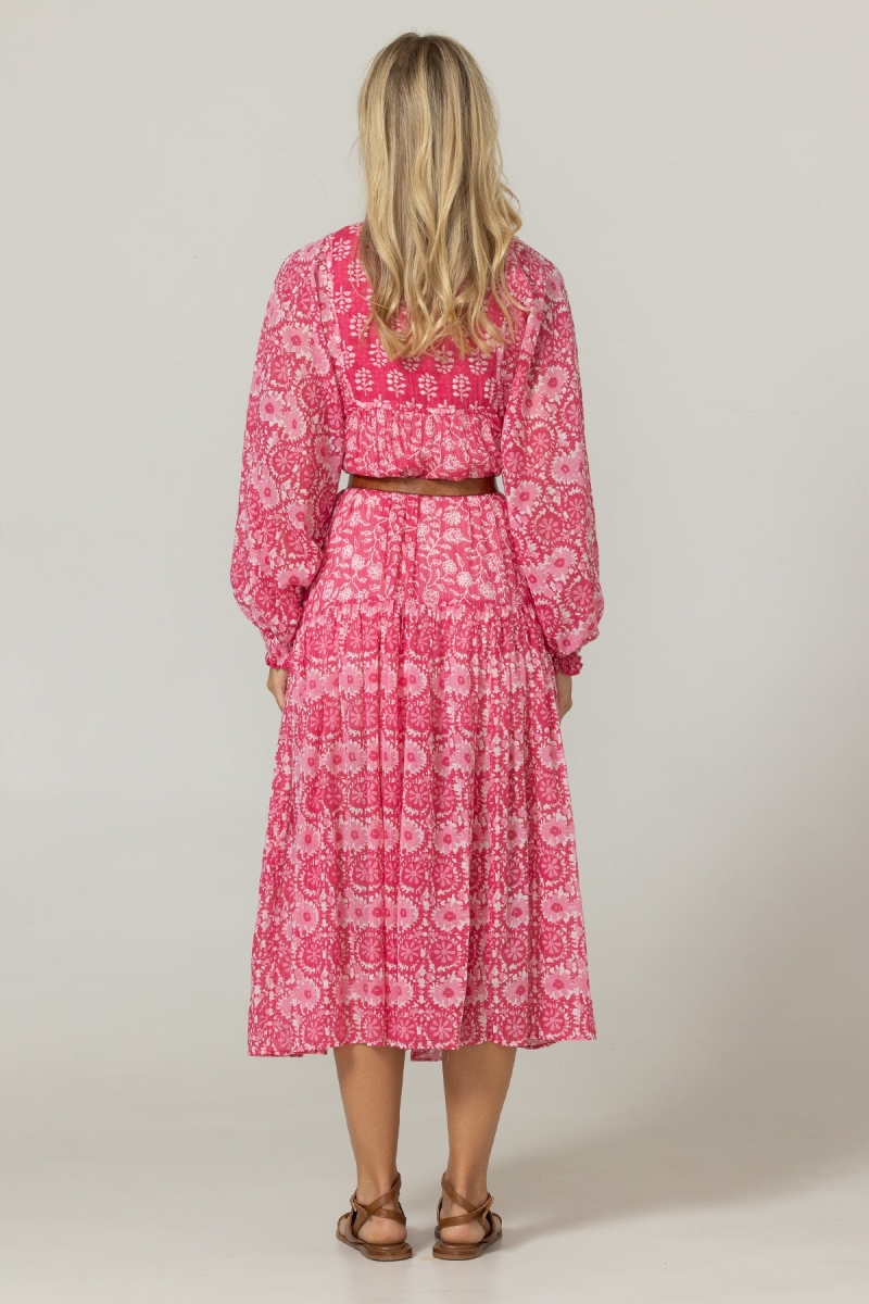 Vestido Longo Felicity - 100% Voile de Algodão com Renda - Miss June Paris - 4
