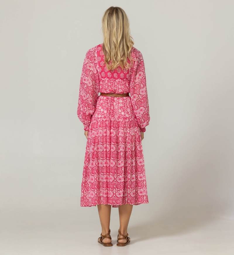 Vestido Longo Felicity - 100% Voile de Algodão com Renda - Miss June Paris - 4