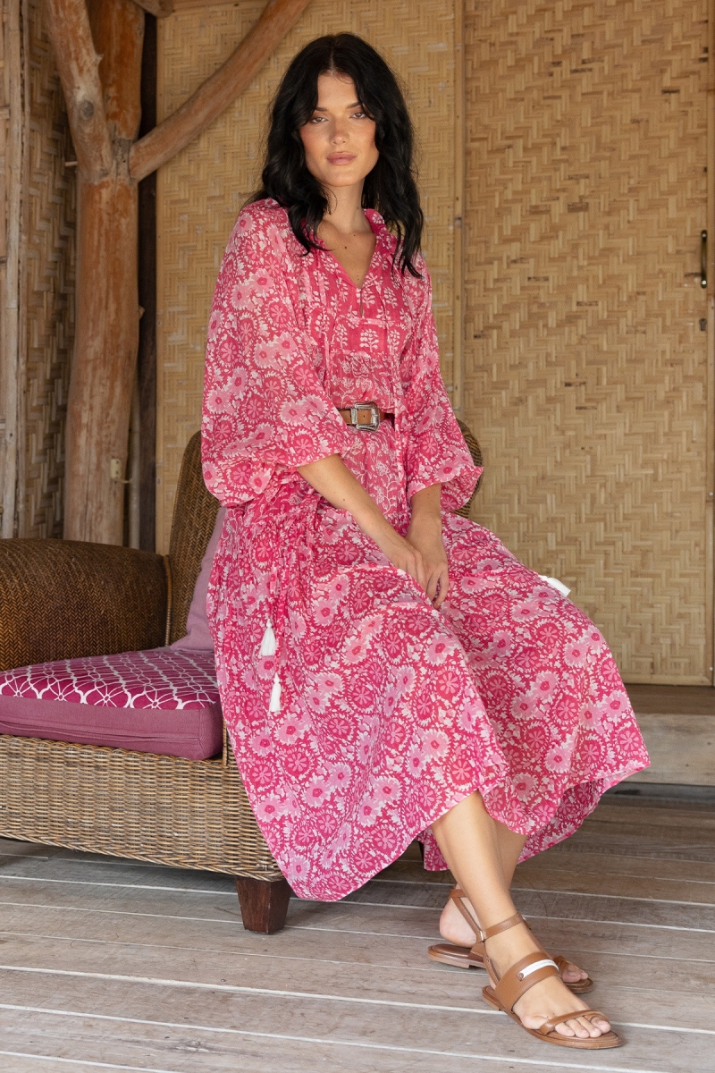 Vestido Longo Felicity - 100% Voile de Algodão com Renda - Miss June Paris - 1
