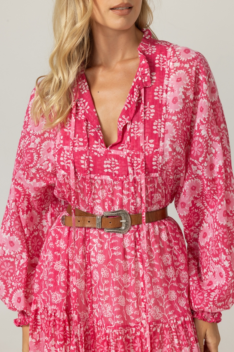 Vestido Longo Felicity - 100% Voile de Algodão com Renda - Miss June Paris - 5