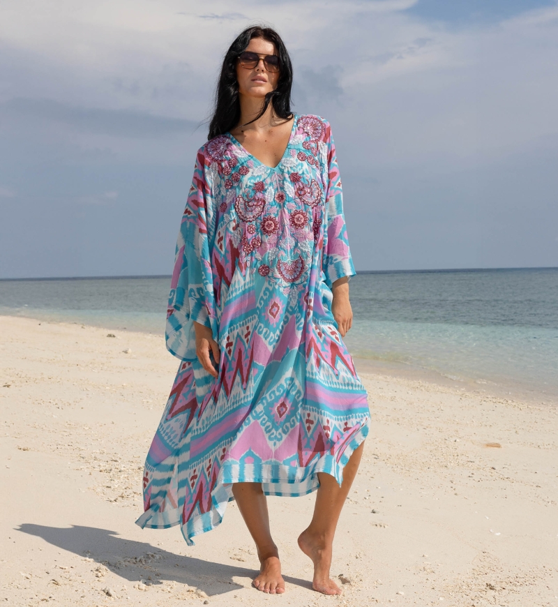 Vestido Longo Joya - 100% Modal com Renda - Miss June Paris - 1