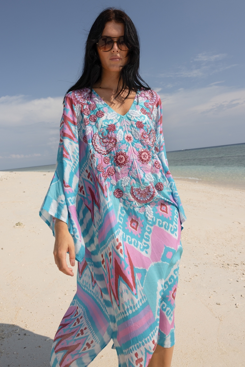 Vestido Longo Joya - 100% Modal com Renda - Miss June Paris - 2