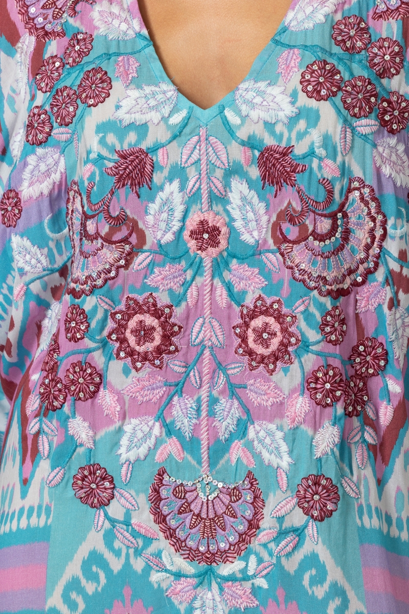 Vestido Longo Joya - 100% Modal com Renda - Miss June Paris - 5