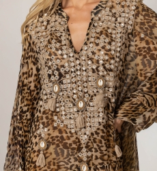 Kaftan Curto Kayla - - 100% Georgette Rayon - Miss June Paris - 5