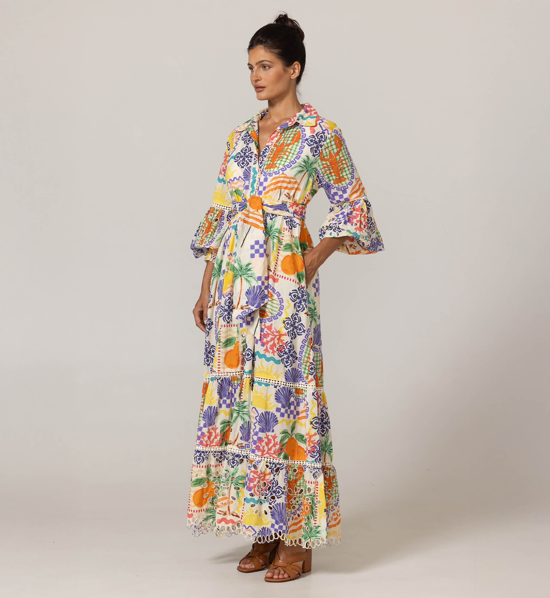 Lotus Long Dress - 100% Cotton - Miss June Paris - 3