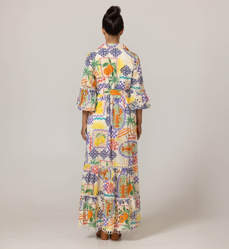 Lotus Long Dress - 100% Cotton - Miss June Paris - 4