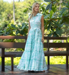 Vestido Longo Gabie - 100% Voile de Algodão com Renda - Miss June Paris - 1