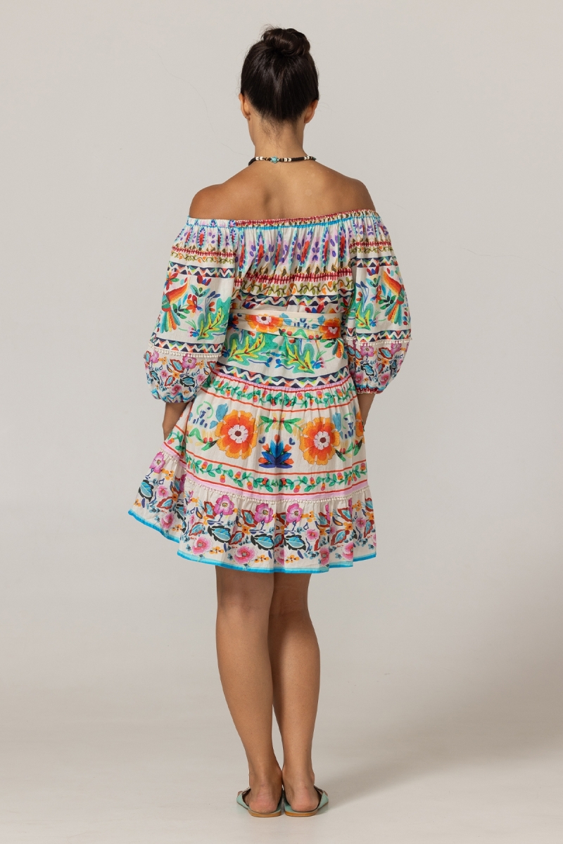 Vestido Curto Dalia - 100% Voile de Algodão com Renda - Miss June Paris - 4