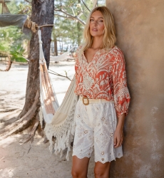 Sophie Bermudas - Bordado Inglês - 100% Algodão - Miss June Paris - 1