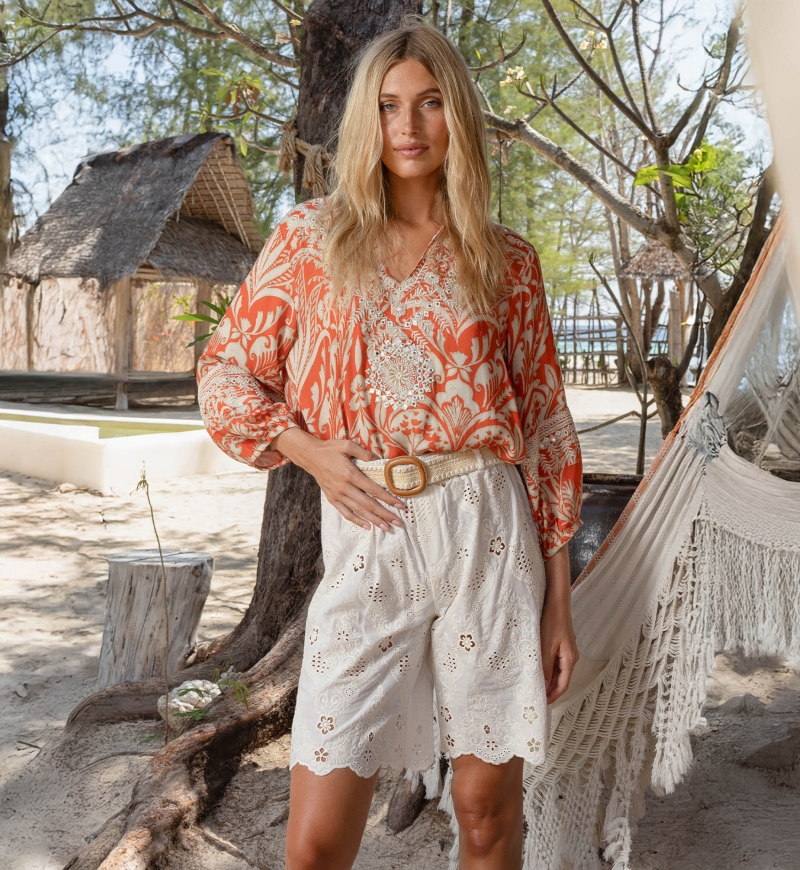 Bermudas Sophie - Bordado Inglés - 100% Algodón - Miss June Paris - 2