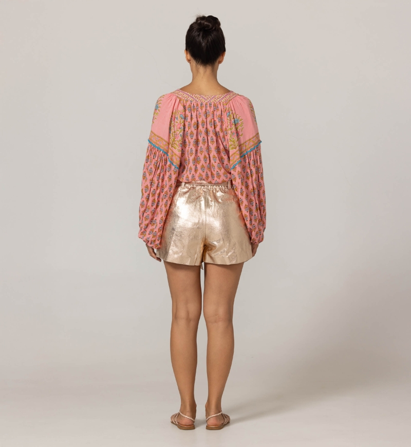 shorts cuero GLITTER - 100% en cuero - Miss June Paris  - 7
