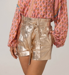 shorts cuero GLITTER - 100% en cuero - Miss June Paris  - 8