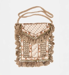 Bolsa de algodão fantasia boêmia TASSELS - Miss June Paris - 1