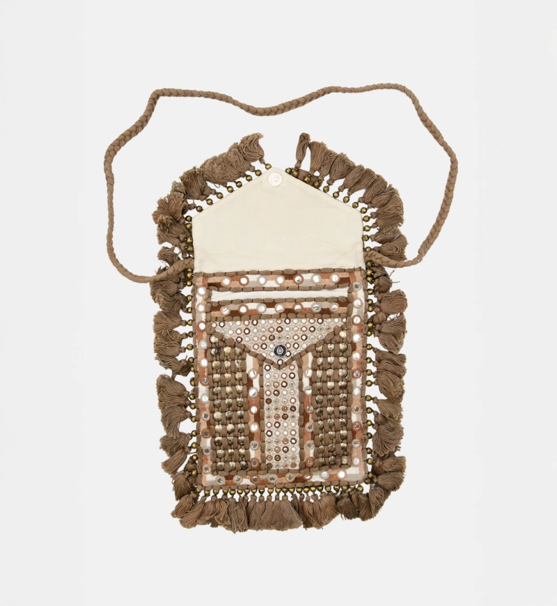 bohemian TASSELS fancy cotton bag - Miss June - 2