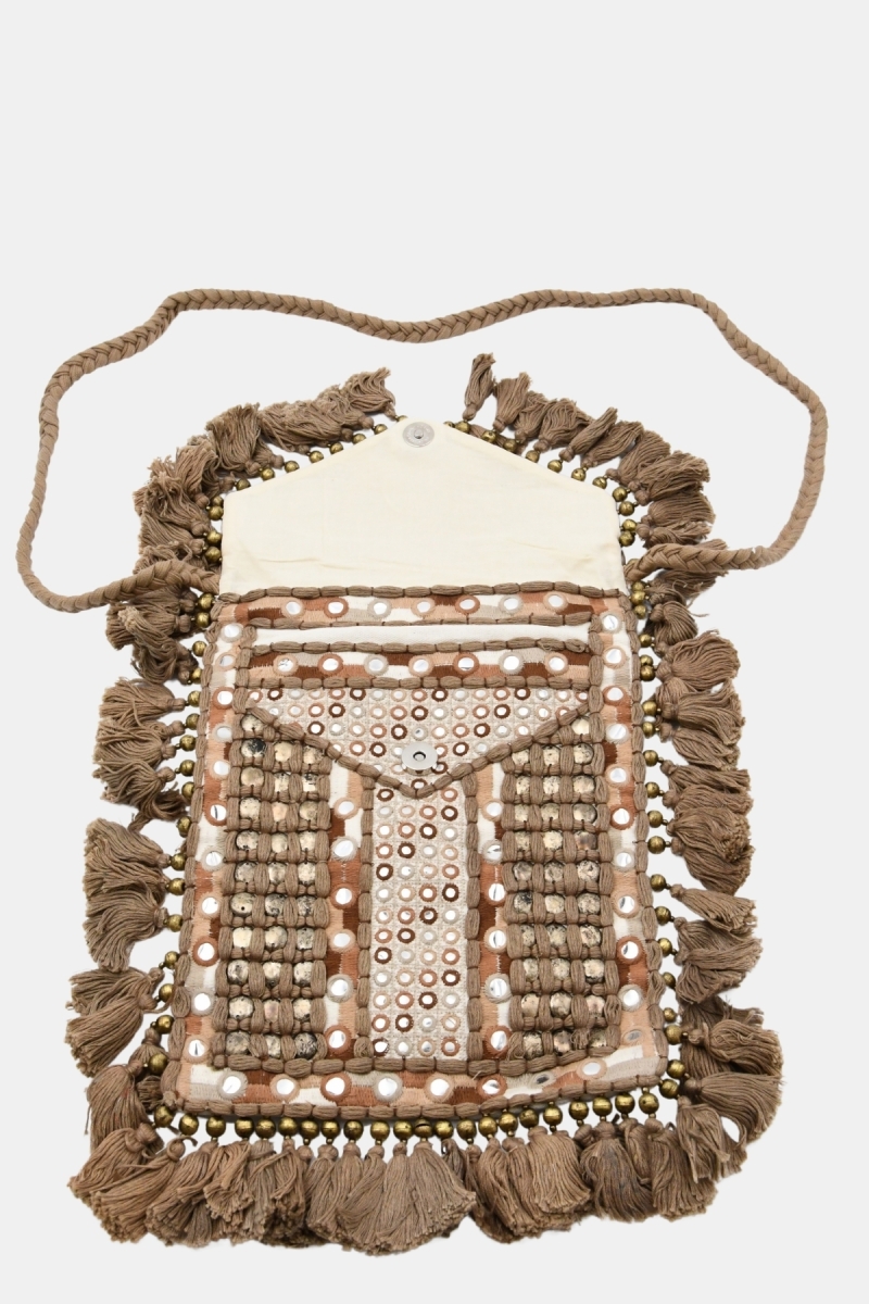 Bolsa de algodão fantasia boêmia TASSELS - Miss June Paris - 4