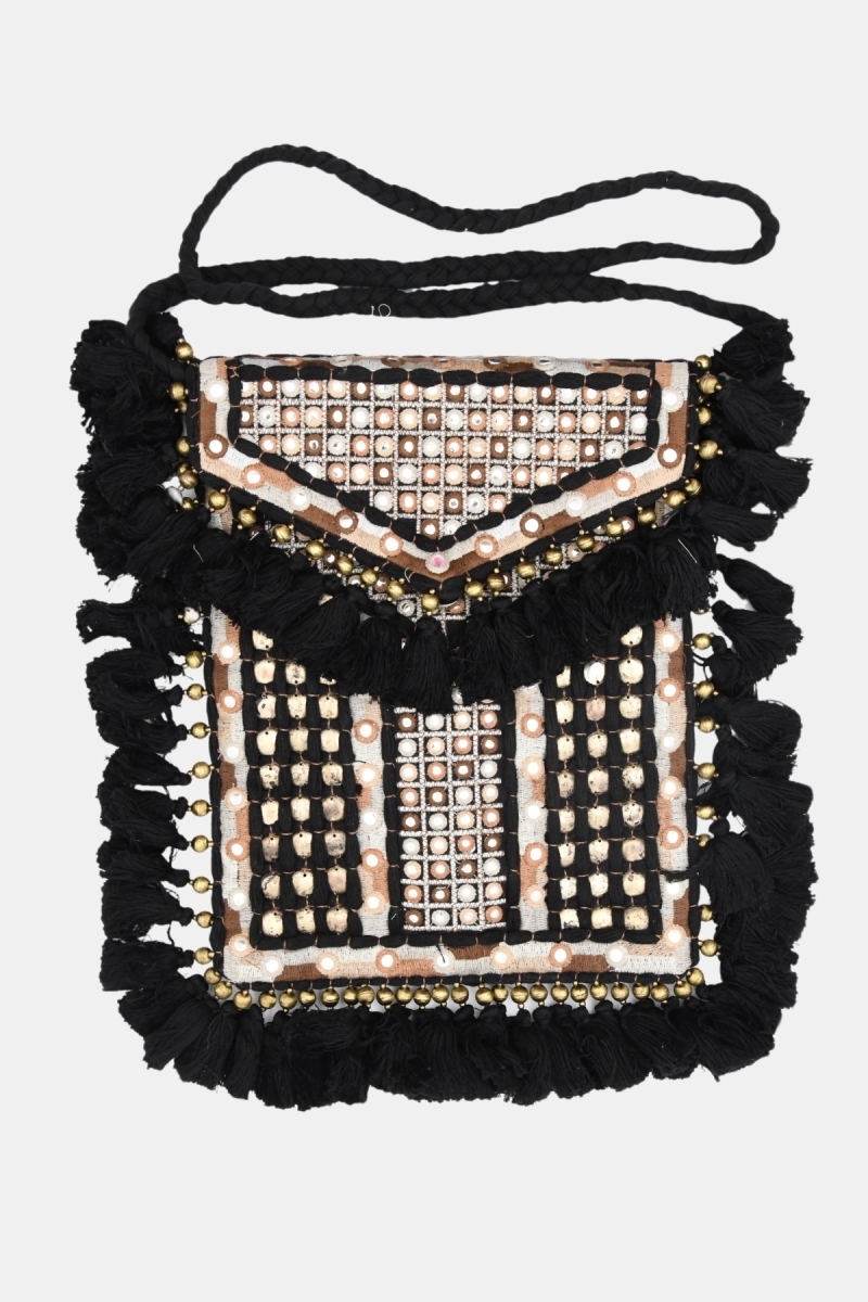Bolsa de algodão fantasia boêmia TASSELS - Miss June Paris - 5