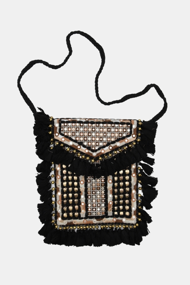 Bolsa de algodão fantasia boêmia TASSELS - Miss June Paris - 8