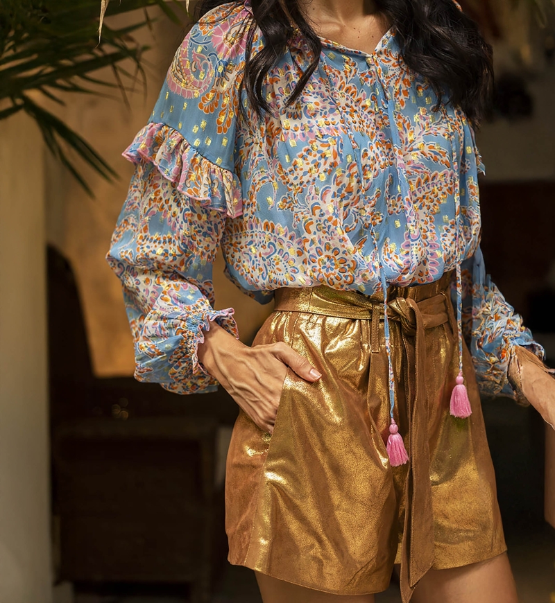 shorts cuero GLITTER - 100% en cuero - Miss June Paris  - 9