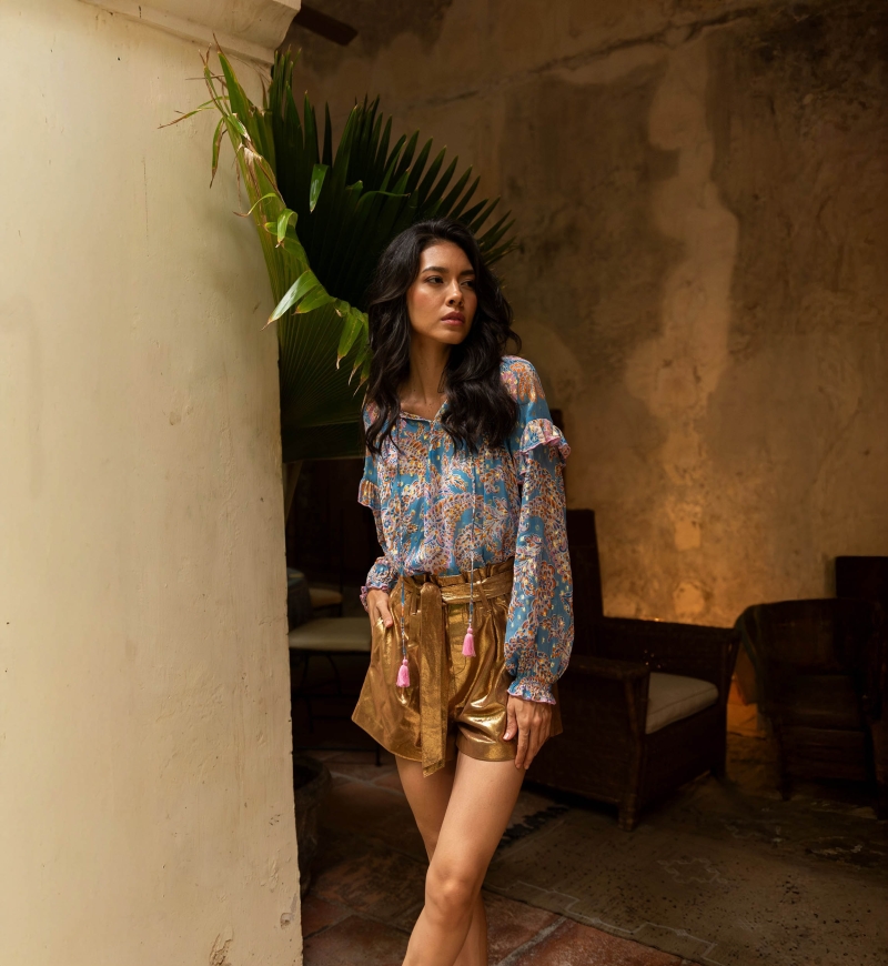 shorts cuero GLITTER - 100% en cuero - Miss June Paris  - 10