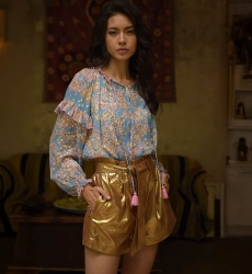 Short de Couro Glitter - 100% de couro - Miss June Paris - 12