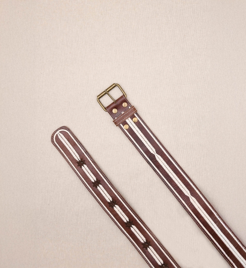 Gemma Brown Leather Belt – Miss June Paris – 1