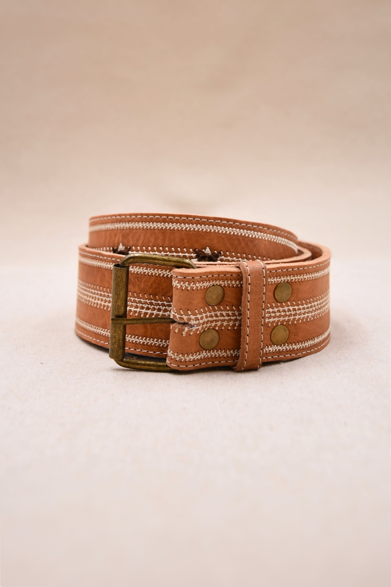 Greta Brown Leather Belt – Miss June Paris – 3