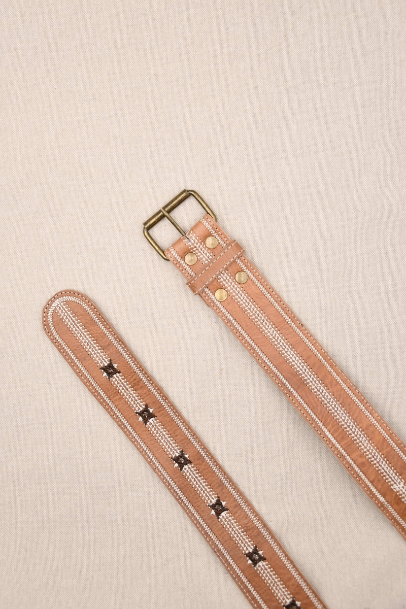 Cinto de couro castanho Greta – Miss June Paris – 2