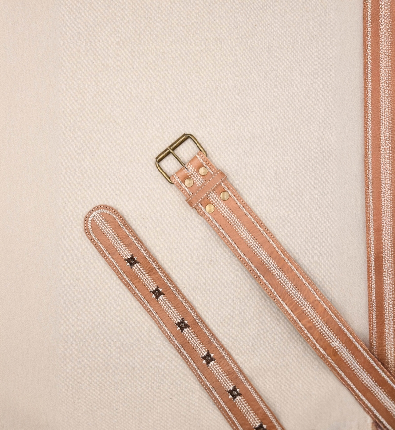 Cinto de couro castanho Greta – Miss June Paris – 2