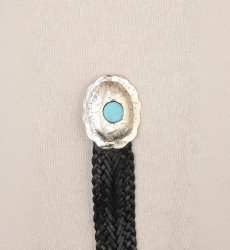 Cinturón de Cuero Negro con Hebilla Plateada Janna – Miss June Paris – 1