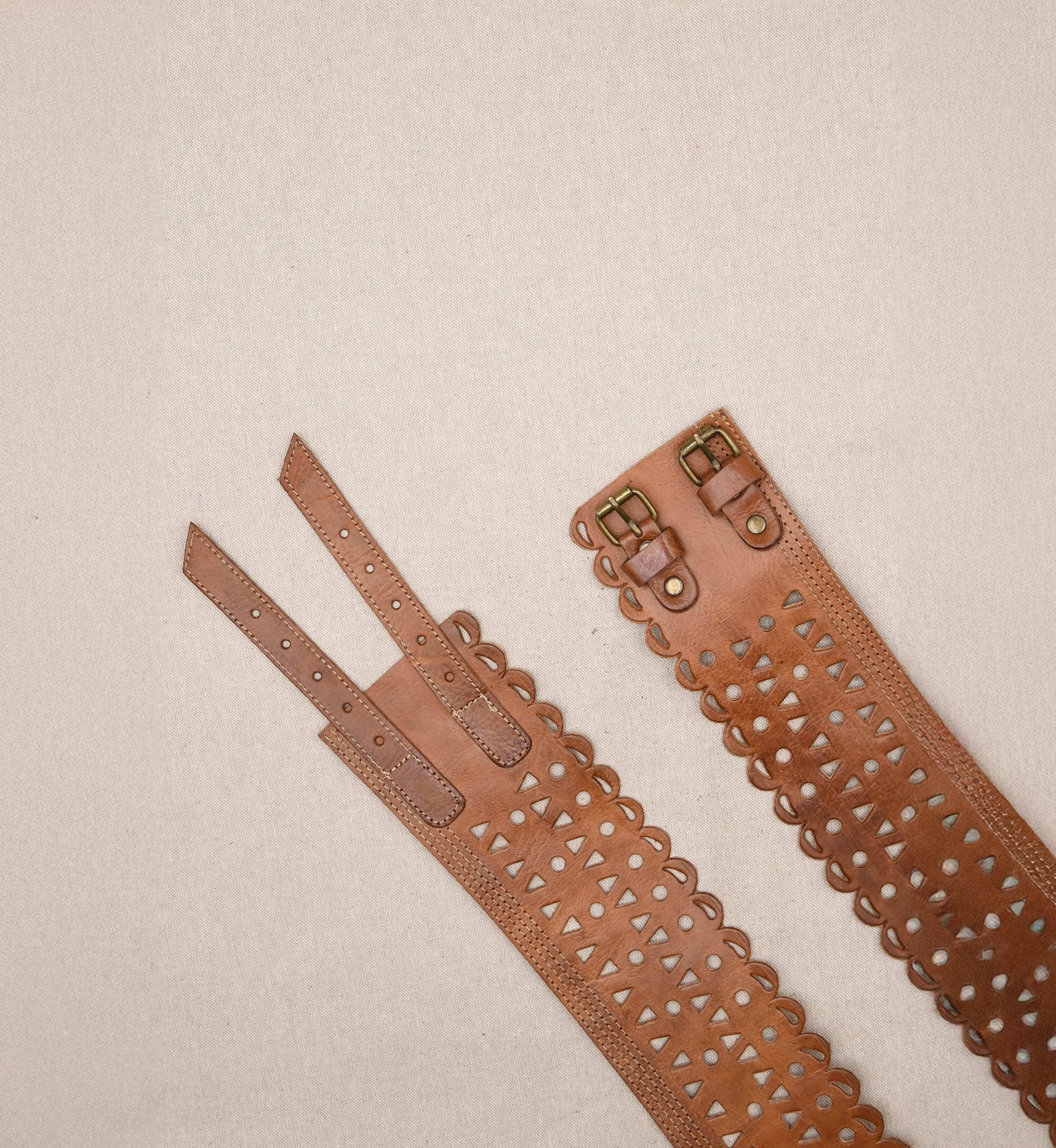 Joan Leather Belt – Tan – Miss June Paris – 2