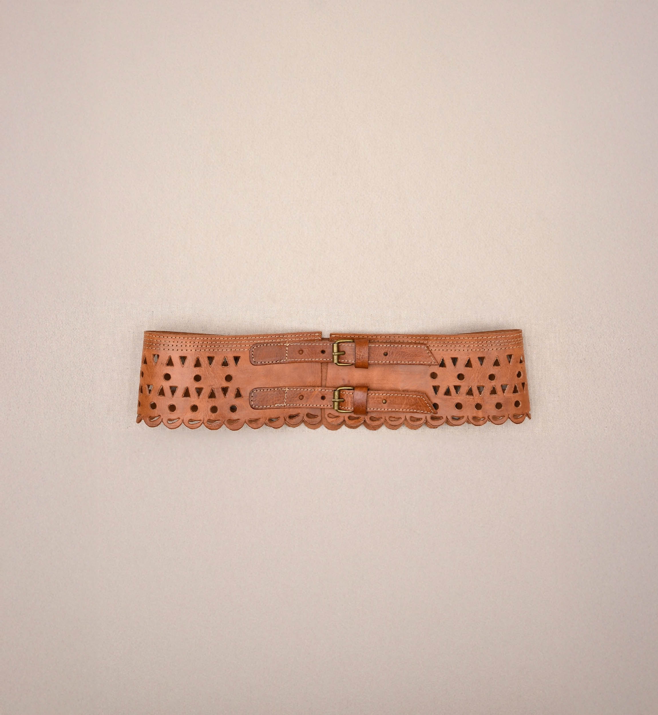 Joan Leather Belt – Tan – Miss June Paris – 3