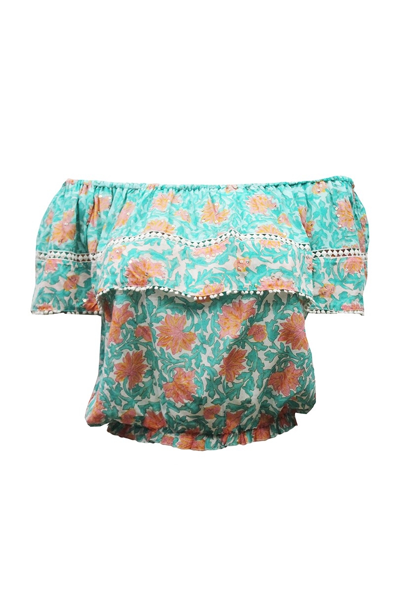 Top HOLLA – Estampado floral – Manga corta – Bohemio – Miss June Paris – 6