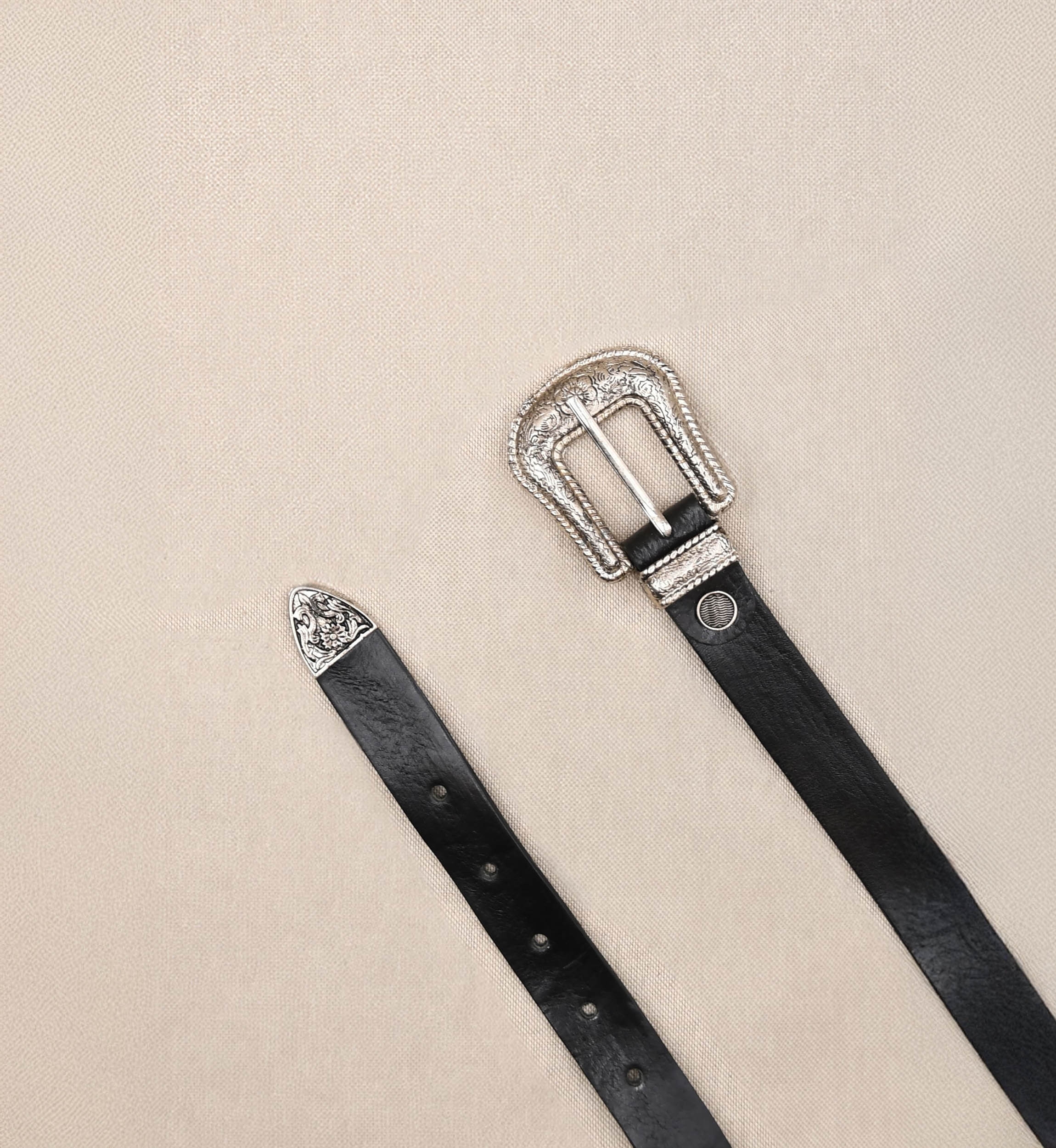 Riley Black Leather Belt - Miss June Paris - 1