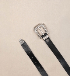 Riley Black Leather Belt - Miss June Paris - 1