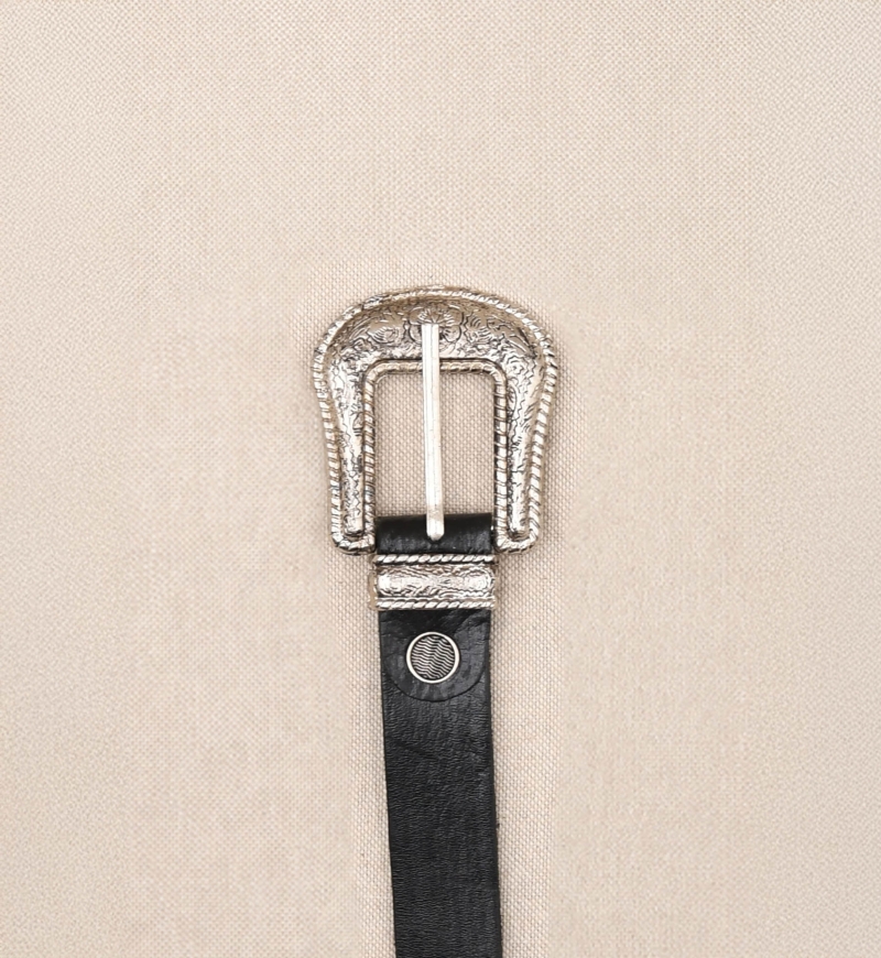 Cinto de Couro Riley Preto - Miss June Paris - 2