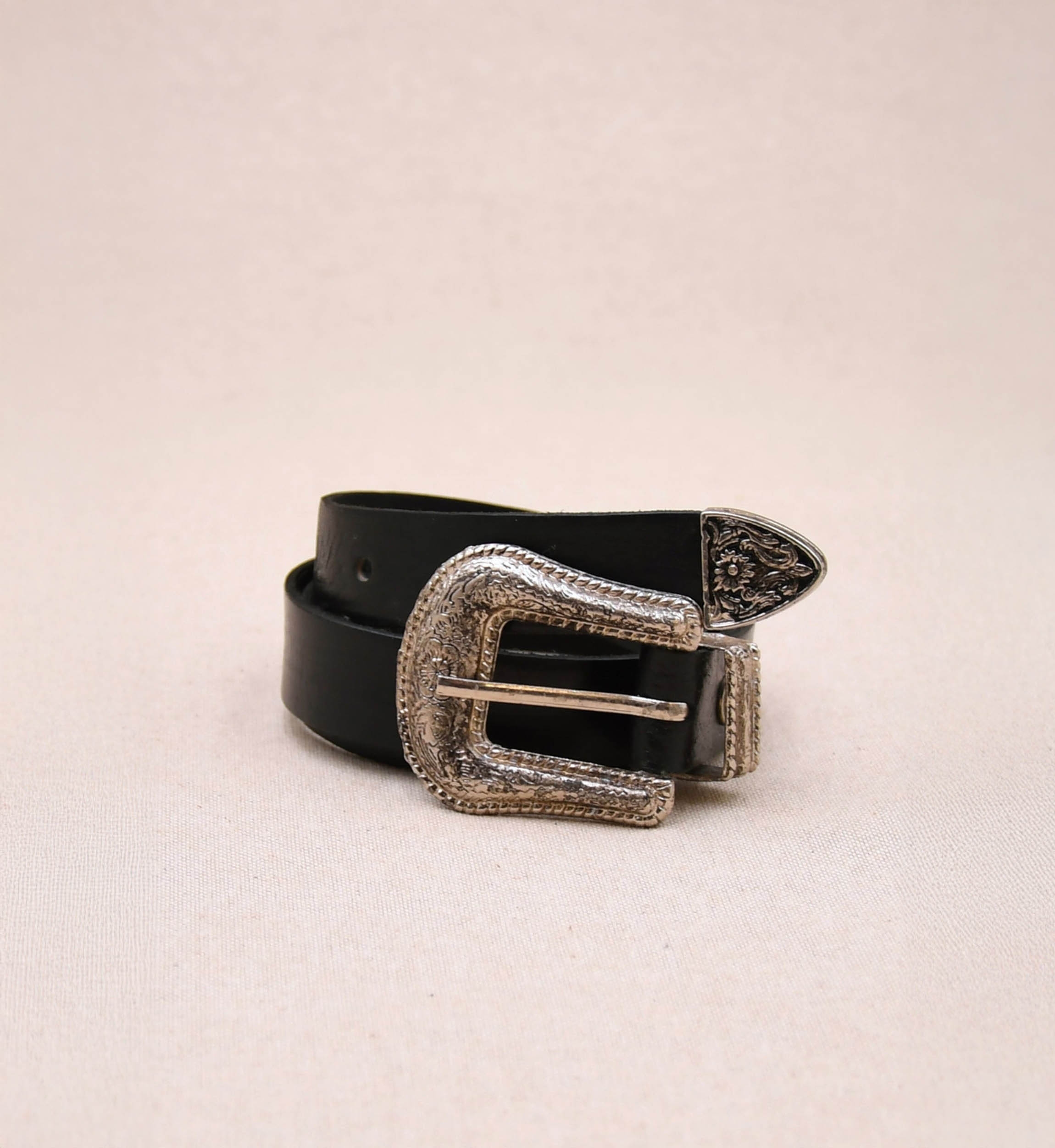 Riley Black Leather Belt - Miss June Paris - 3