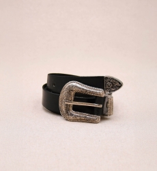 Riley Black Leather Belt - Miss June Paris - 3