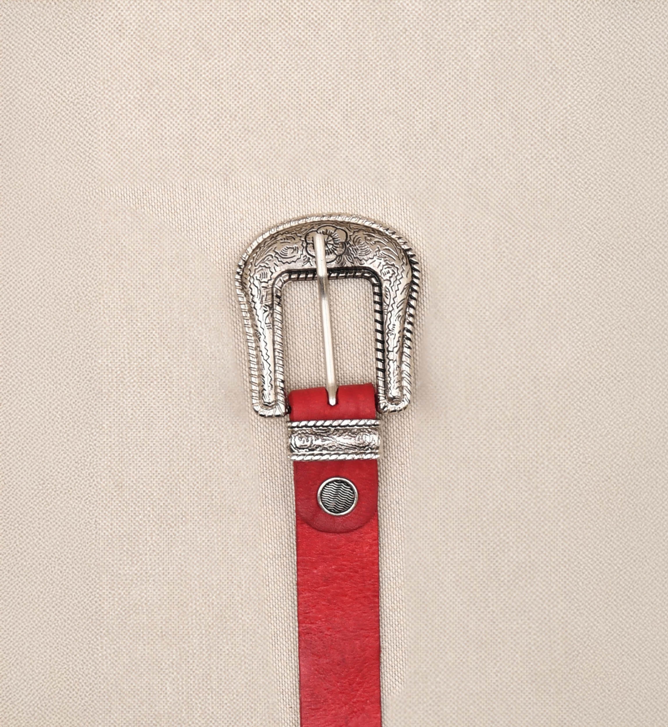 Cinturón de Cuero Riley Rojo - Miss June Paris - 1