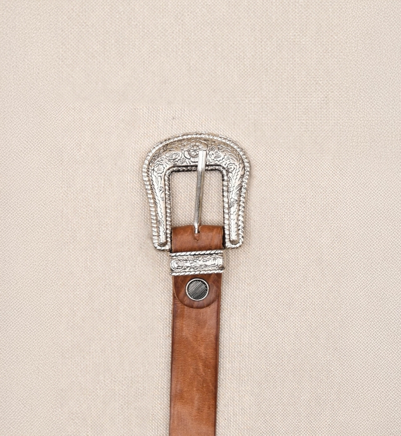 Riley Brown Leather Belt - Miss June Paris - 2