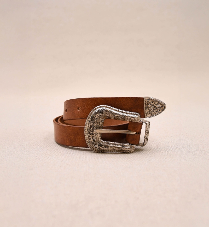 Cinto de Couro Riley Castanho - Miss June Paris - 3