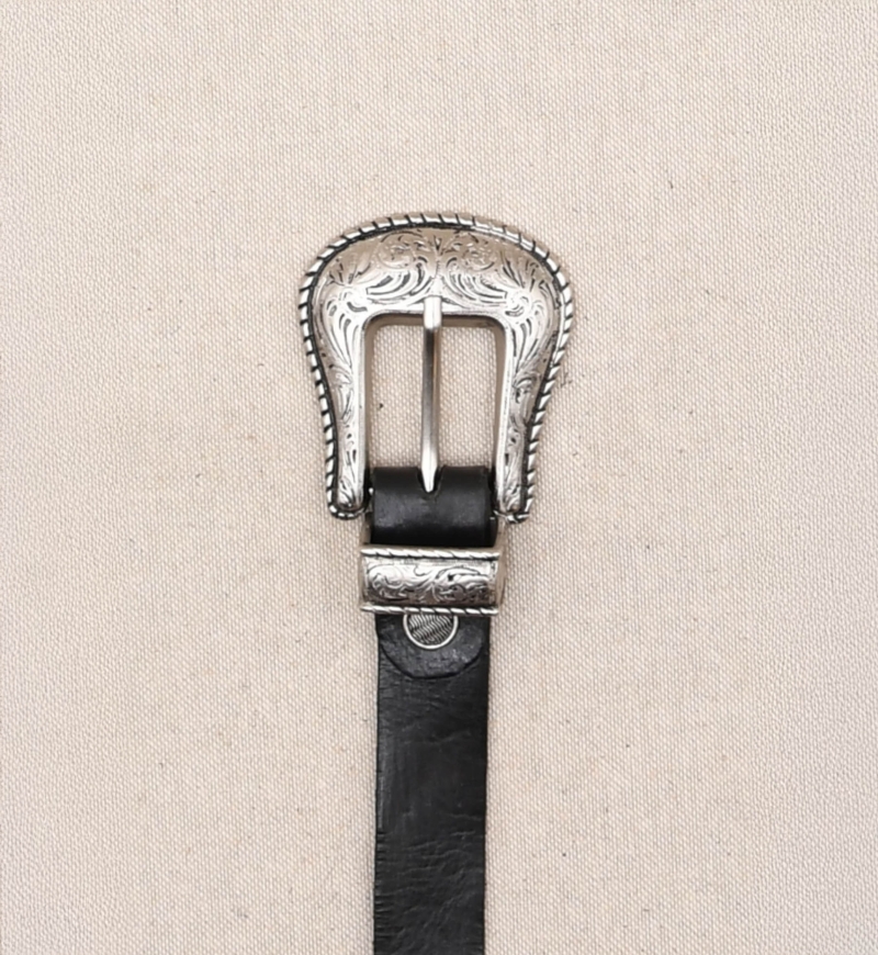 Montana Black Leather Belt - Miss June Paris - 2